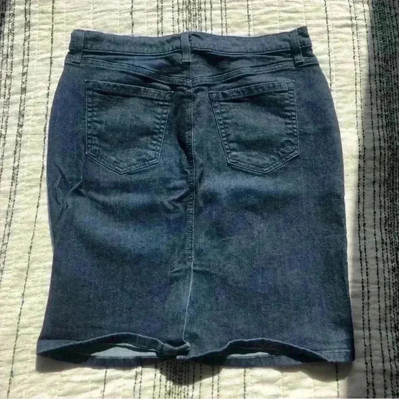 Liz Claiborne Women’s Blue Jean Denim Bodycon Preppy Prep Retro Skirt 12 - Picture 3 of 3